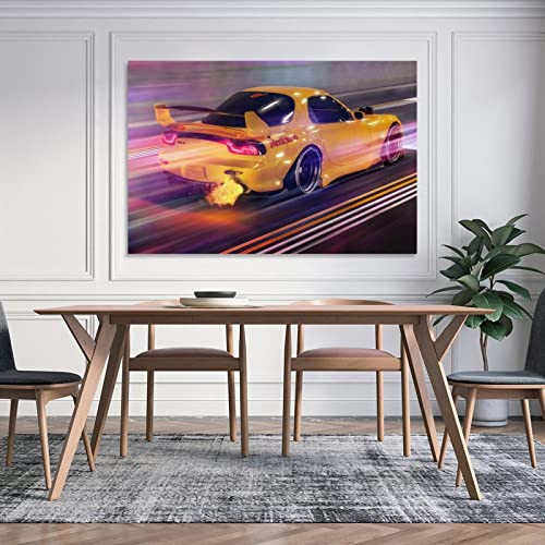 Veters Jdm Car Rx7 Drag Racing Art Poster Poster Decorative Painting Canvas Wall Posters And Art Picture Print Modern Family Bedroom Decor Posters 12X18Inch(30X45Cm) #TOP3