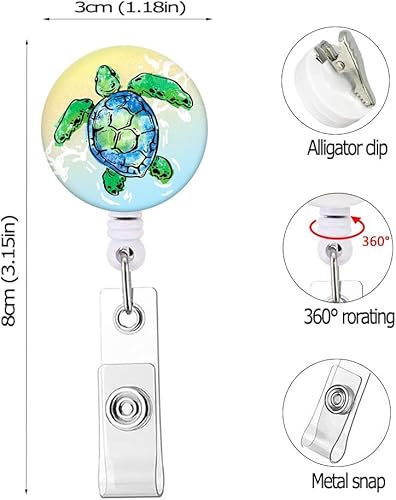 Miniatura 10 de Carretel de insignias retráctil gafete para enfermeras con clip de cocodrilo bonitos gafetes para enfermeras