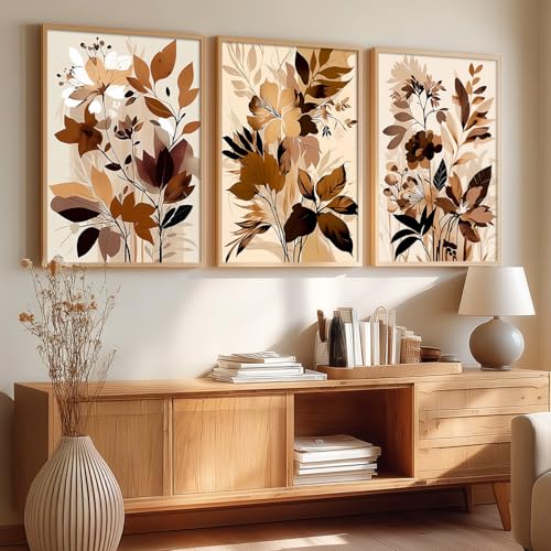 Image of kotart Painting for Wall Decoration - Modern Art Wall Decor Framed Painting for Living Room Bedroom - Framed Wall Posters /Paintings with Frame Set of 3-D (Art 10, 13x17 inch)