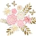 Ling's moment Paper Flower Decorations Set of 8, Nursery Wall Monogram Sign Decorations, Pink Cream Cardstock Peony Rose Lily Leaf Butterfly Assorted for Baby Shower, Birthday, Bridal Shower, Wedding