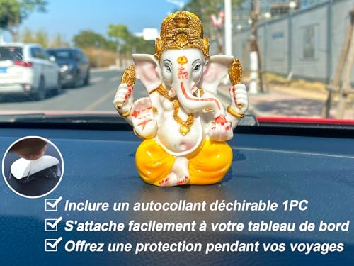 BangBangDa Ganesha for Car Dashboard Decor Idol, 3.5" H | Include 1pc Removable Tape
