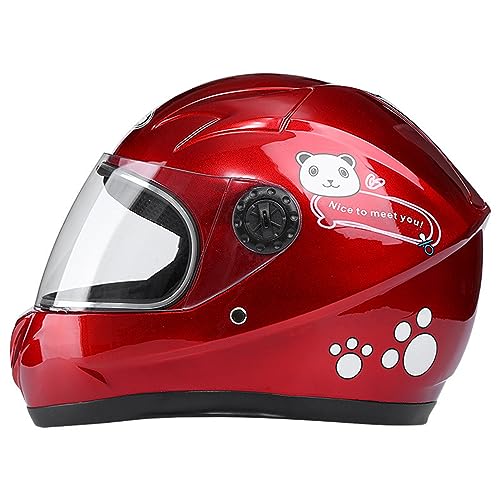 Casque De Moto Intégral Pour Enfants, Casque Intégral D'hiver Four Seasons Avec Pare-Soleil Et Bavoirs Chauds Complets Pour Enfants De 3 À 13 Ans B,47~54CM