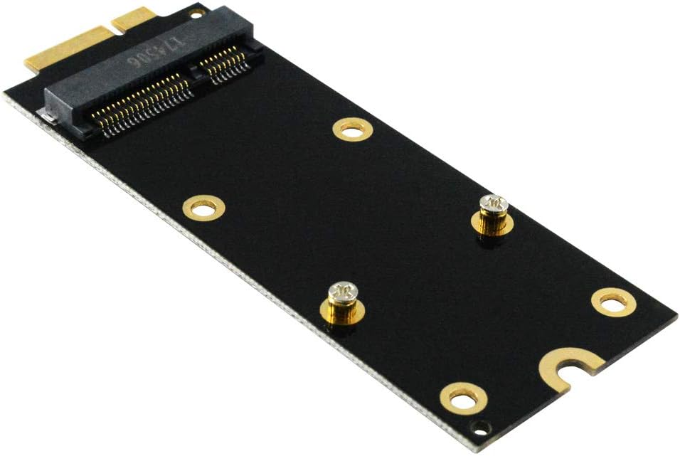 7+17 pin mSATA to A1398 A1425 (2012 & Early 2013) Adapter for MacBook Pro Retina SSD Replacement, Mini PCIe SATA SSD Converter Card