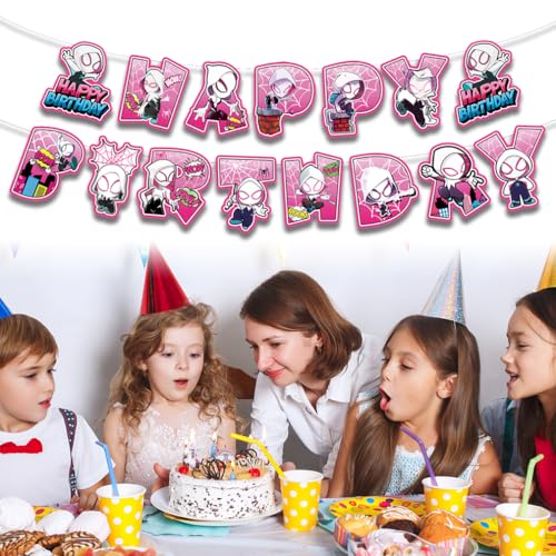 image for Generic 42pcs Spidey Birthday Party Supplies Pack Includes，Banner，