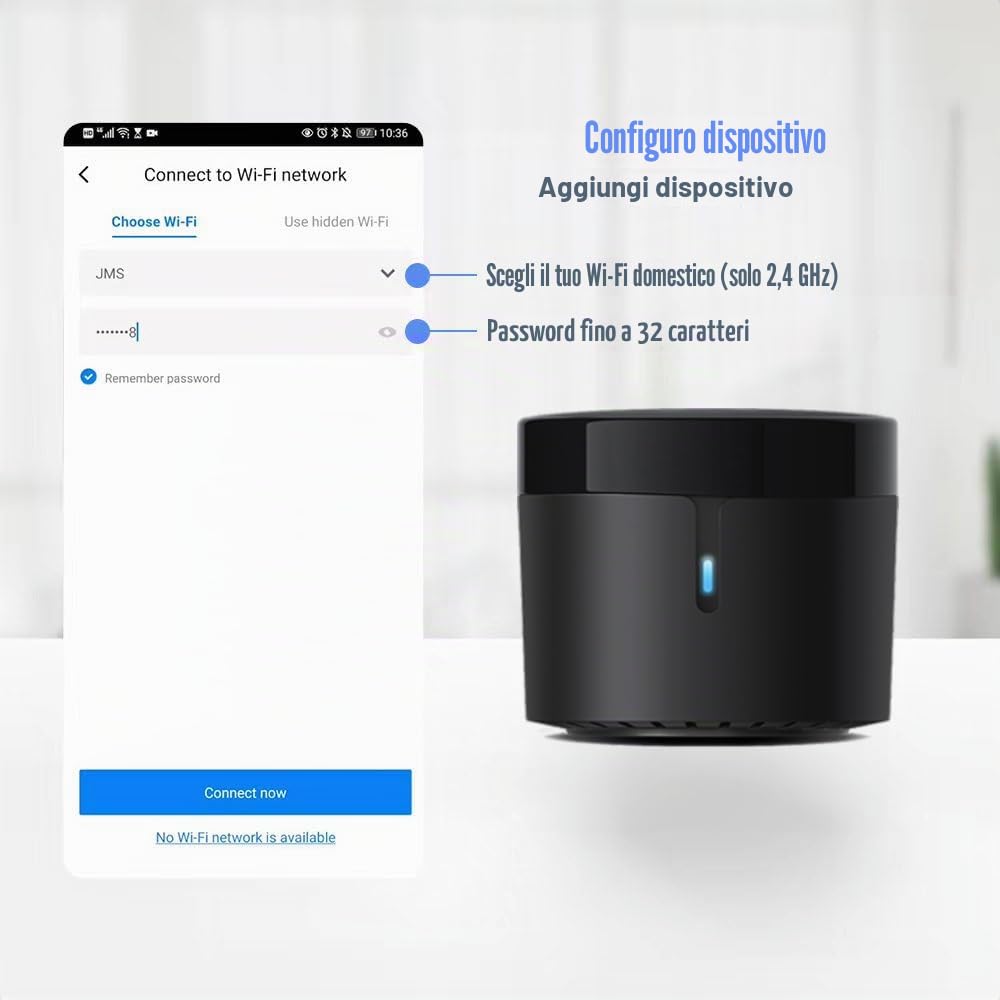 Broadlink - RM4 Mini - Telecomando universale IR audio/video, hub remoto WiFi per la casa intelligente, compatibile con Alexa (RM4 mini)