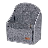 filzpad kurz Multi Pockets Design - Taschen in verschiedenen Größen, die sich ideal für Flaschen, Kosmetika, Regenschirm, Elektronikzubehör, und Körperpflegeprodukte, Eine Reißverschlusstasche, in der wertvolle Gegenstände wie Quittungen, Karten und Brieftaschen aufbewahrt werden können. Mit drei separaten Taschen im Hauptfach können Sie Ihre Kosmetikartikel aufbewahren.