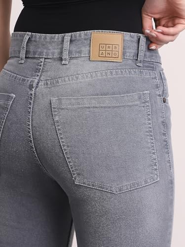 Image of Urbano Fashion Women's Mid Rise Bootcut Washed Jeans Stretchable