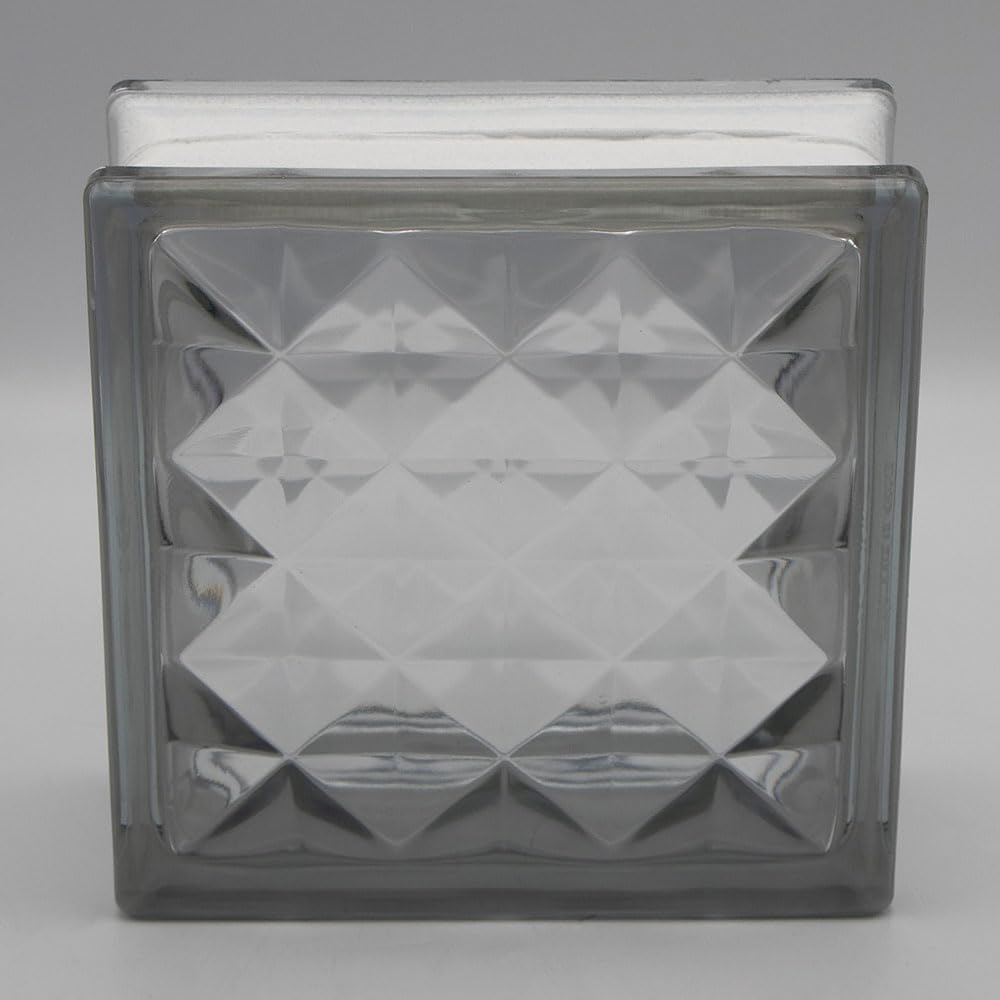 Bloque básico de cristal Diamond transparente, 19 x 19 x 8 cm, 6 unidades