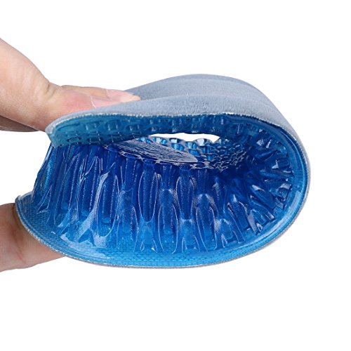 Plantillas elevadoras de talón de silicona uxcell 2.5cm azul miniatura 4