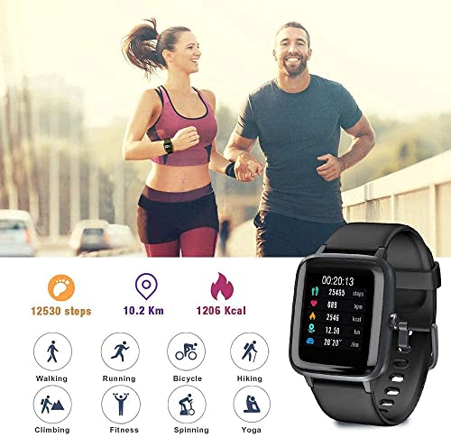 Blackview Smart Watch For Android Phones And Ios Phones, All-Day Activity Tracker With Heart Rate Sleep Monitor, 1.3" Full Touch Screen, 5Atm Waterproof Pedometer, Smartwatch For Men Women #TOP2