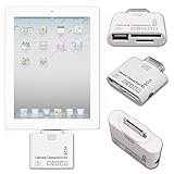 Connection Adaptor Kit for Apple iPad 1st Gen / iPad 2 / iPad 3rd Gen iOS 9 ONLY - Multiple Adapter Kit Featuring 30-Pin Apple Connector, USB 2.0 Port & Dual SD / Memory Card Slots - by DURAGADGET