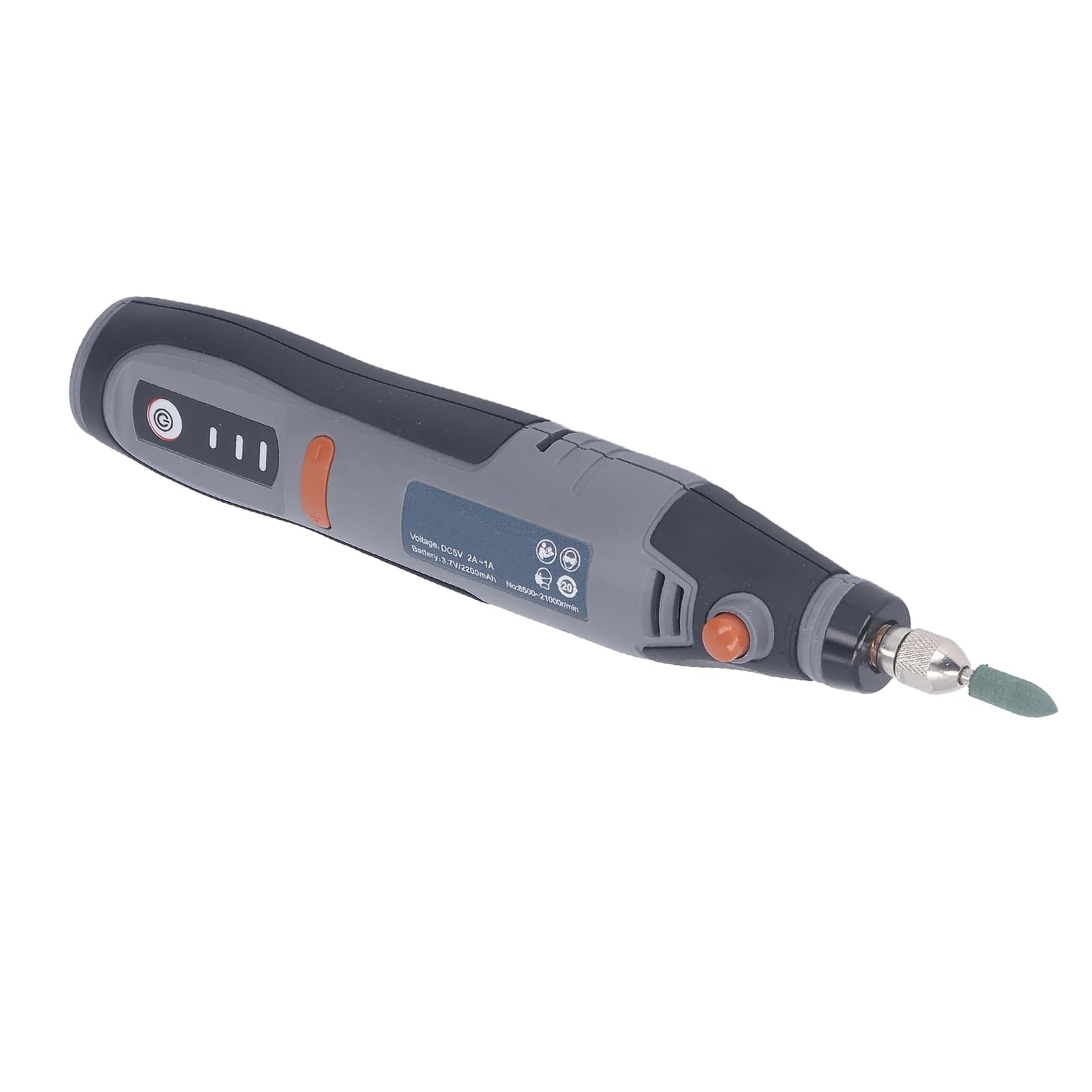 Herramienta amoladora inalámbrica, pluma de pulido eléctrica de 2200 mAh, batería de 3 engranajes, recargable, ligera para cortar y pulir y perforar