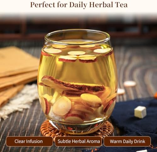 Yuexi Dried White Atractylodes Rhizome 10.58oz/300g, Premium Bai Zhu Atractylodes Macrocephala Root (白术/백술), Natural Edible Herbal Pieces, For Tea Brewing and Cooking Making, Resealable Kraft Bag — view 5