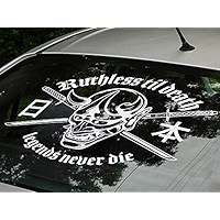 【DEATH LABEL】2023 DEATH SERIES 151 Ruthless Til Death V1 Rear Window Decal Car Sticker Banner