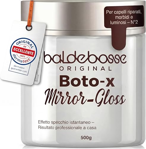 Maschera per capelli – Mirror Gloss Boto-x Capillare Professional, cura riparatrice intensa per capelli secchi e danneggiati, levigatura lucentezza a specchio, testata e approvata in laboratorio, cura
