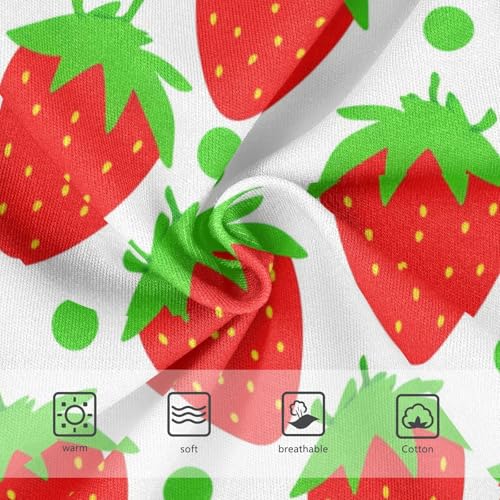 Toddler Underwear Custom 2t Cotton Cute Panties Girl Funny Briefs Undies Kids Cartoon Strawberries Dots Red3