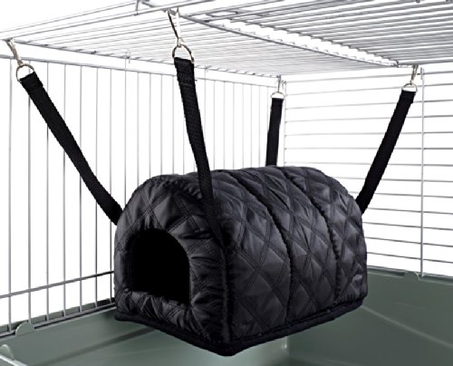 Little Friends Cuddle Up Rat Chinchilla Igloo, Quilted Black