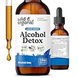 Wild & Organic Alcohol Detox Cleanse Drops - Liver & Kidney Cleanse with Milk Thistle, Chanca Piedra Stone Breaker - Anti Alcohol Complex for Liver Detox - Vegan, No Sugar & Additives - 2 fl oz