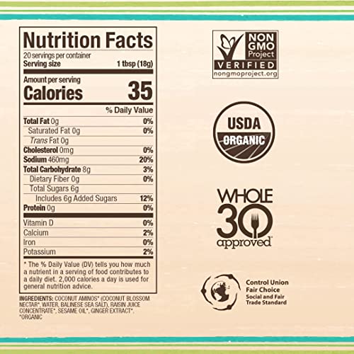 Big Tree Farms Organic Coco Aminos - Liquid Coconut Aminos, Soy-Free Sauce, Low Sodium, Soy Alternative, Gluten Free, Kosher, Marinade & Sauce, Non-Gmo thumb #4