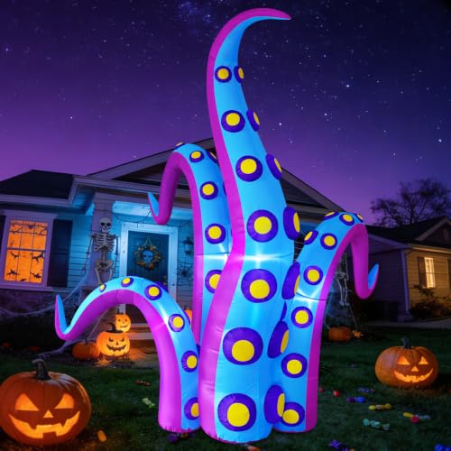 Aufblasbare Halloween-Oktopus-Tentakel mit LEDs, 2,4 m – Produktansicht 1