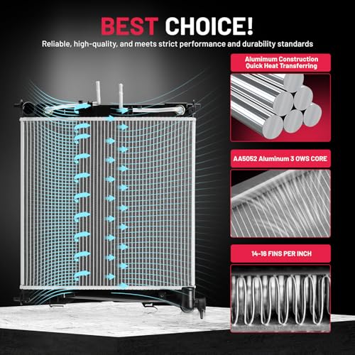 Image of BDFHYK 13189 Aluminum Radiator for Hyundai Sonata 2011-2014