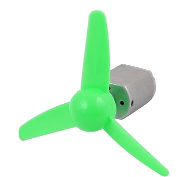Aexit FF130 DC Electrical equipment 12V 23000RPM Mini Electric Motor w 3 Vanes Green Propeller for RC Model