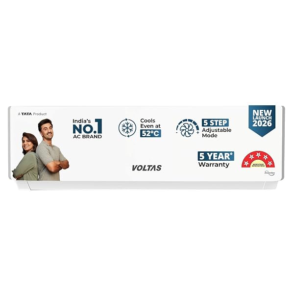 Voltas 2 Tons 5 Star Inverter Split AC|Sleep mode|Auto Clean|Memory Restart(245INV Vectra Plush)