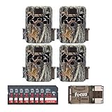 Browning Trail Cameras Dark Ops Extreme 16MP Trail Camera (4-Pack) Bundle with Memory Cards (8-Pack) and Card Reader (13 Items)