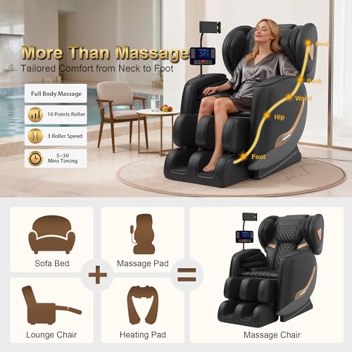 VireoNest 2026 Massage Chair Full Body, Zero Gravity Massage Chair Recliner - Upgraded 10-Point Roller, Heating, Airbags, Foot Roller, Shiatsu Full Body Massage Chairs, Gift for Parent - Image 2