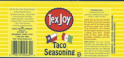 Texjoy Seasoning Tex-Mex 4 Pack, Chili Powder, Fajita Blend, Taco Blend And Old West Mesquite Shake #TOP3