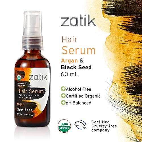 Zatik Organic Argan & Black Seed Hair Serum, 2 Fz #TOP1