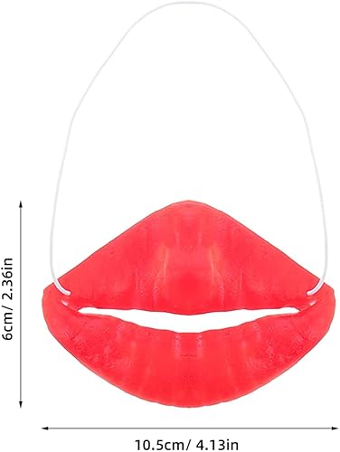 Miniatura 5 de Happyyami 2 piezas de boca de salchicha de Halloween divertido facial Cosplay accesorios de labios rojos decoración juguetes para fiesta de baile