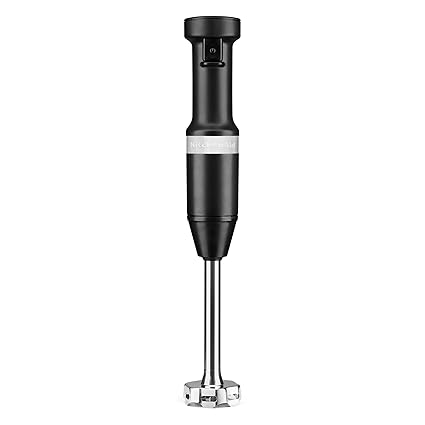 KitchenAid KHBV53BM Hand Blender with Variable Speed Cord, Matte Black