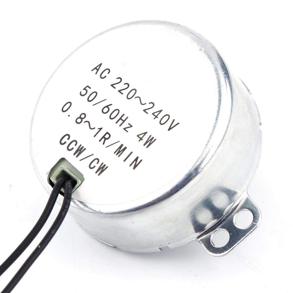 Synchronmotor 50/60Hz Frequenz AC 220~240V Drehbar Getriebemotor CW/CCW 4W Mikrowelle(0,8-1RPM) Antriebsmotor Für Küchengeräte