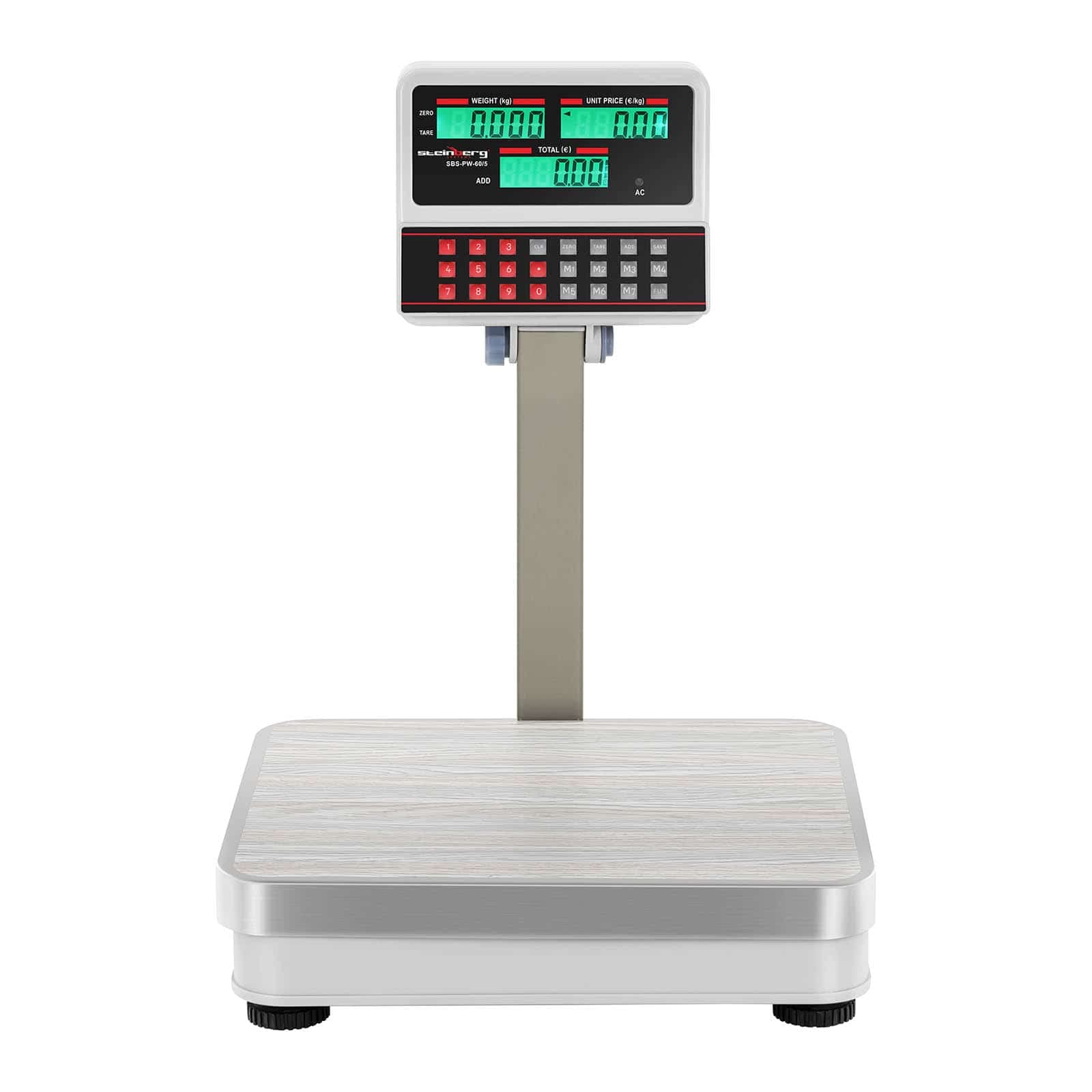 Steinberg Systems - SBS-PW-100/10 - Balanza comercial - 100 kg / 10 g- blanca - LCD