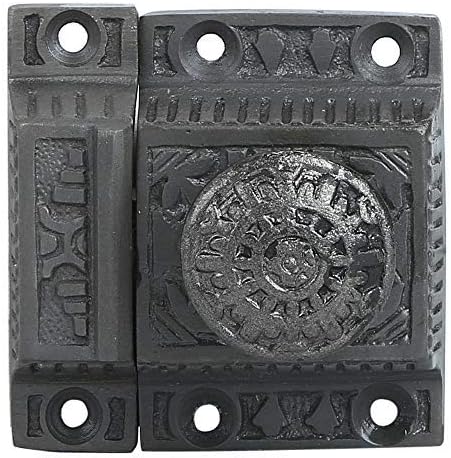 Set of 1 Iron Cabinet Latch, Latch for Cabinet Closet Kitchen Door Windsor Design, Handmade Iron Finish Latch, Antique Cabinet Latch