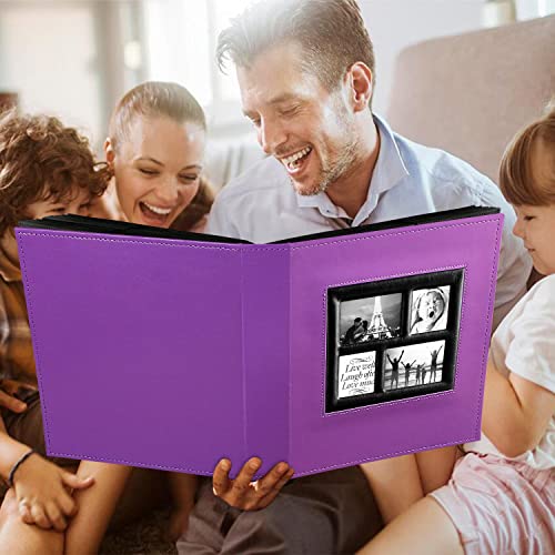 Ywlake Photo Album 4x6 1000 Pockets Photos, Extra Large Capacity Family Wedding Picture Albums Holds 1000 Horizontal and Vertical Photos Purple - Thumbnail 7