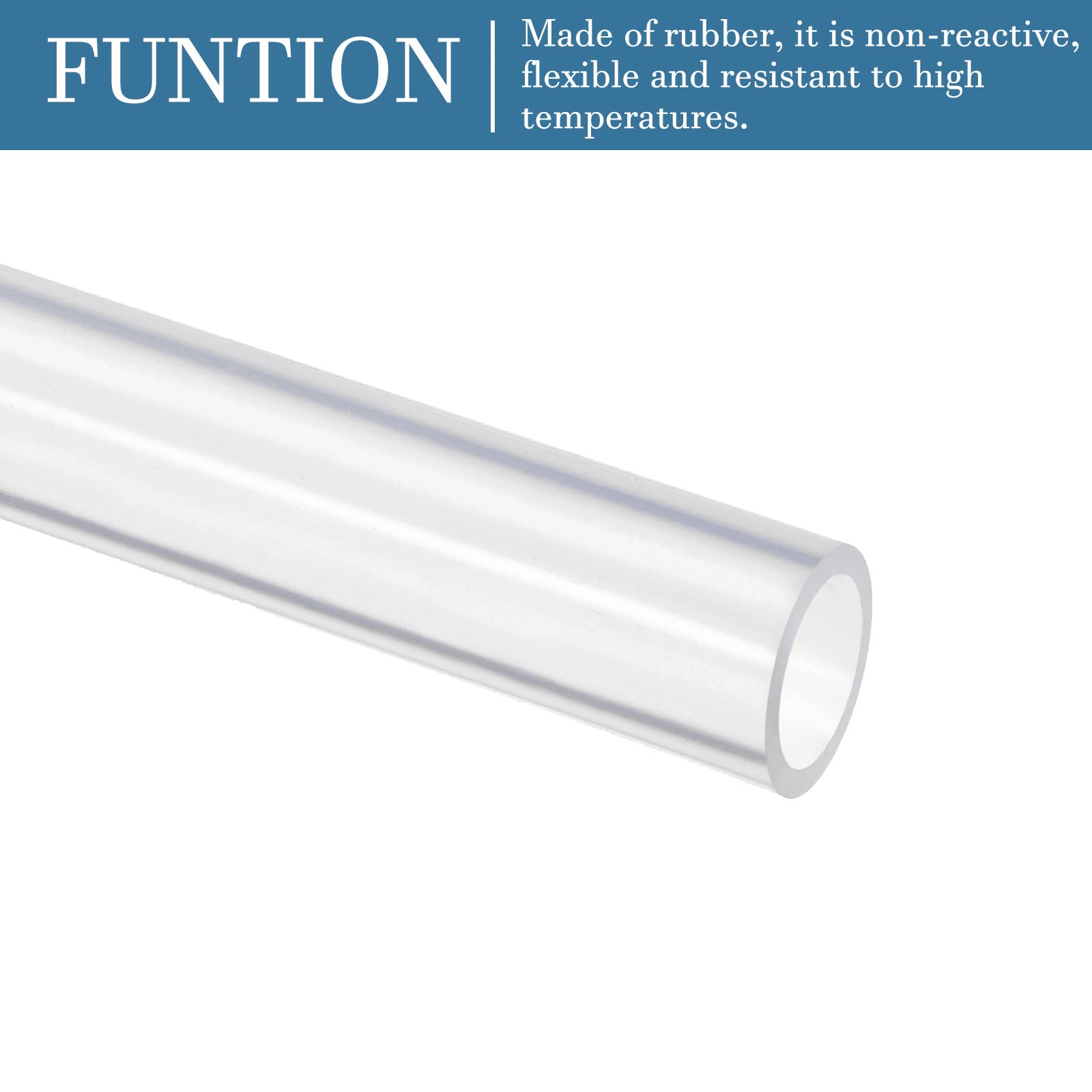 QUARKZMAN 14mm x 18mm 1m Silicone Tube Transparent Haute Température Résistant pour Industriel et Électronique Équipement et Eau Tubes