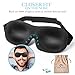 OriHea Eye Mask for Sleeping, Sleep Mask for Men and Women, Patented Design 100% Blackout Sleep Mask Comfortable Eye Mask Blindfold, Black