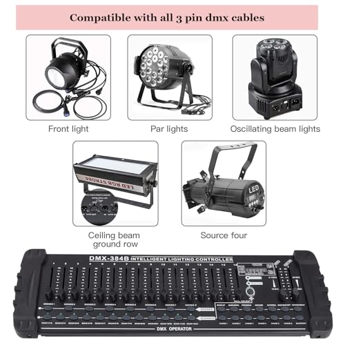 Contrôleur DMX-512 pour 24 scanners avec 384 canaux programmables