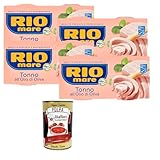 Italian Gourmet Rio Mare Thunfisch in Olivenöl, 2x160g Dosen, 4er Pack, Qualität Pinne Gialle, + Italian Gourmet polpa 400g