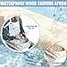 Woodcarving Apron-Woodworking Apron for men,chest tool pocket for tools,long enough Tether cord to fit people of different body shapes,suitable for woodworking,holiday gift.(White & Chest tool pocket)