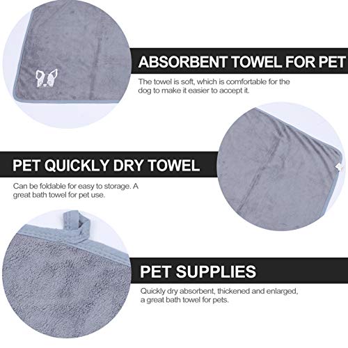 UKCOCO Toalha de Banho para Animais de EstimaÃ§Ã£o Toalha de Banho de PoliÃ©ster Macio Absorvente de