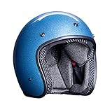 RAVA Solid Metal Flake Blue 3/4 Open Face Adult Helmet by Kali (X-Small)