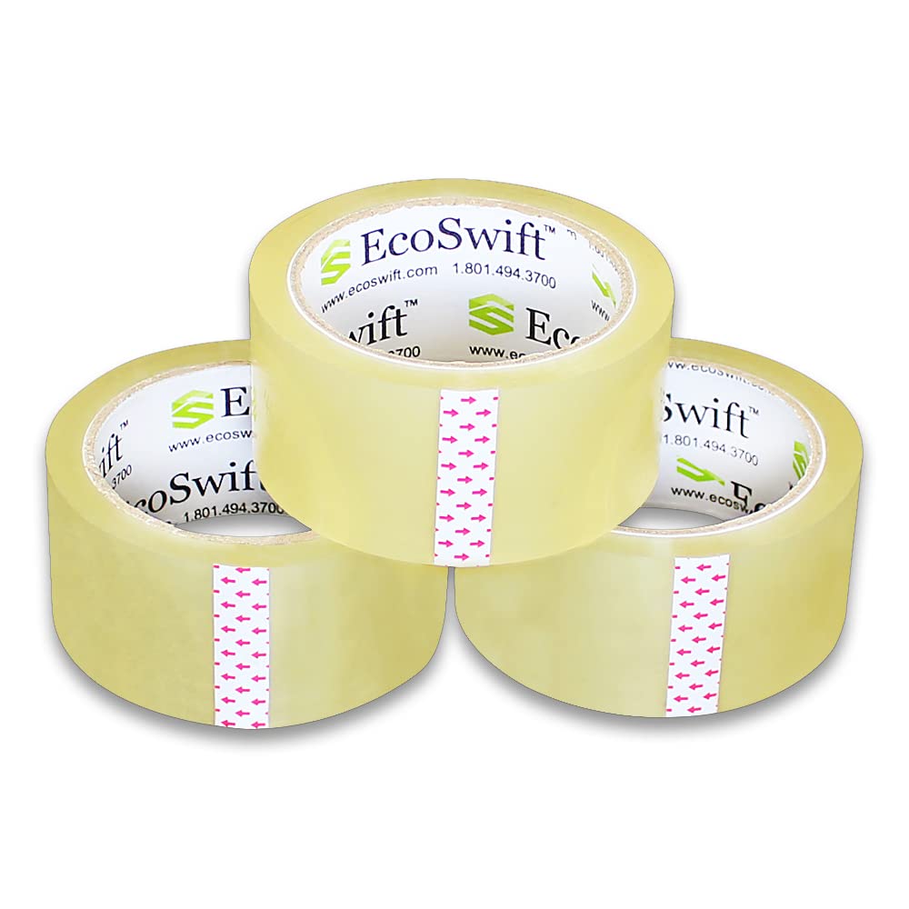 EcoSwift Shipping, Sealing & Packaging Tape, 2 in x 55 Yards, 1.6 mil, 12 Rolls