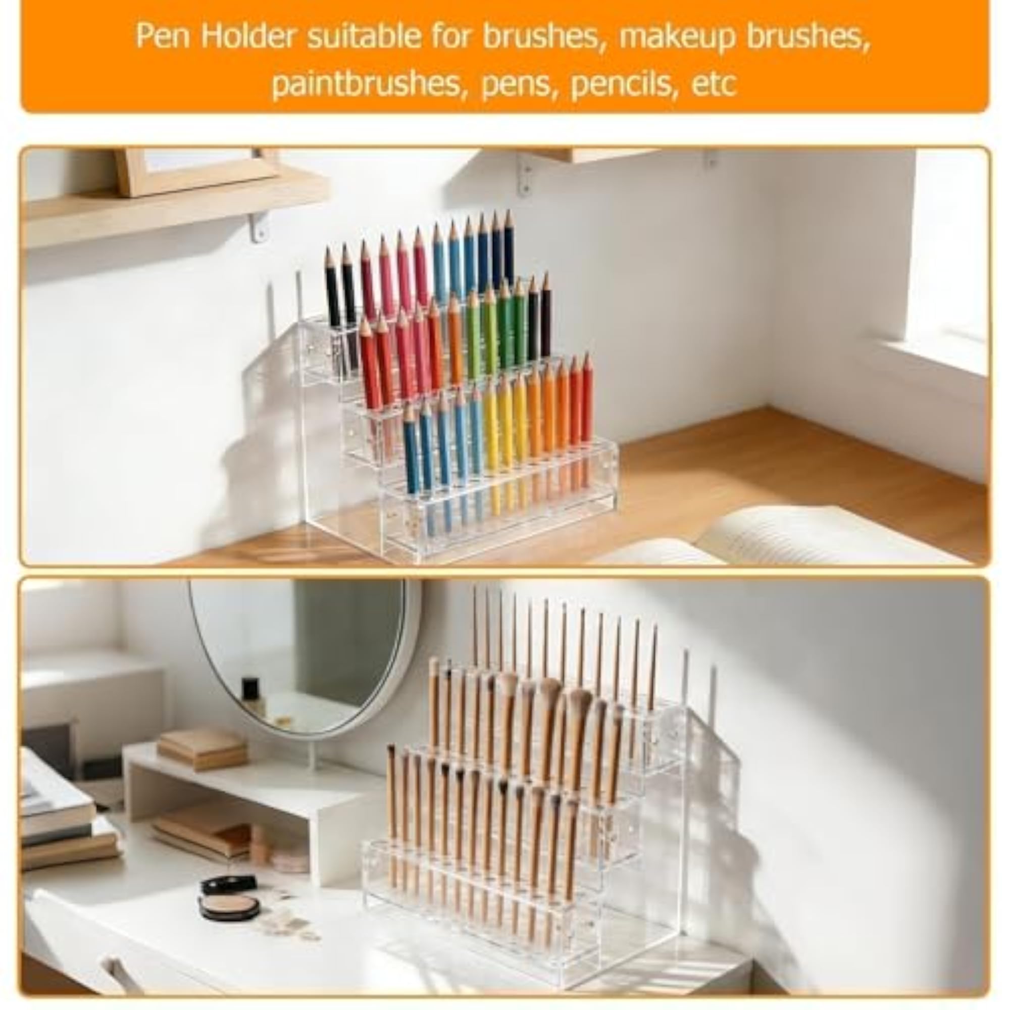 144-Slots Acrylic Pen Holder for Craft Shows