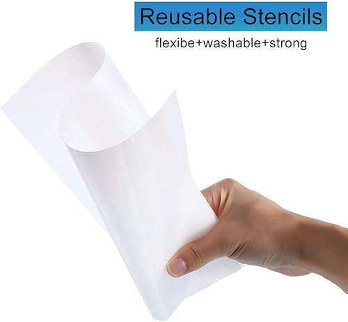 Miniatura 5 de 15 hojas de plantilla en blanco de 7,5 mil, QIUYE cuadradas en blanco para hacer sus propias plantillas, color blanco lechoso translúcido (8,5 x 11