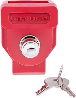 United Pacific 90630 Heavy-Duty Plastic Glad Hand Lock, Keyed Alike (KA), Over-Molded Lock Cylinder, Trailer Lockout Device