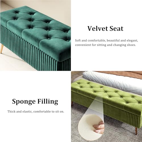 Banc d'entrée en velours résistant pour ranger les souliers du salon - 7