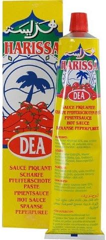 AIKVSXER Harissa Condiment in Tube - Spicy 120 Gr (5 Pack)